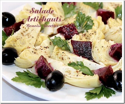 Salade aux Artichauts et aux betteraves