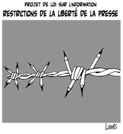 Projet de loi sur l&rsquo;information,restrictions de la liberté de la presse