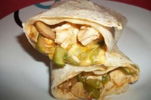 Fajitas au poulet et légumes verts