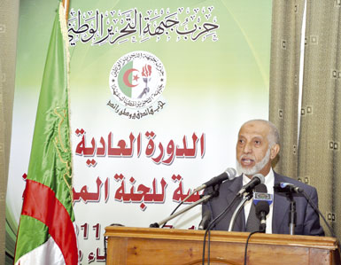 Le FLN face au défi des législatives de 2012, Belkhadem craint le changement