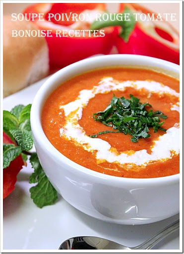 Soupe de Poivrons rouges grillés Tomates