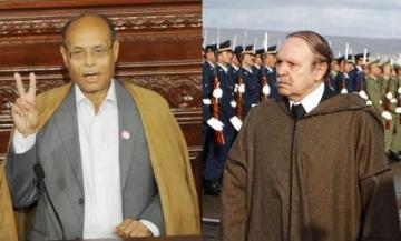 Bouteflika au côté de Marzouki et Abdeljallil à Tunis