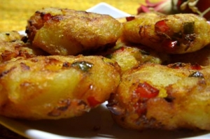 Croquettes de pommes de terre aux poivrons