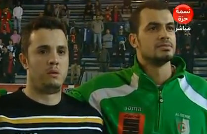 Finale Algérie – Tunisie les hymnes nationales can2012 handball