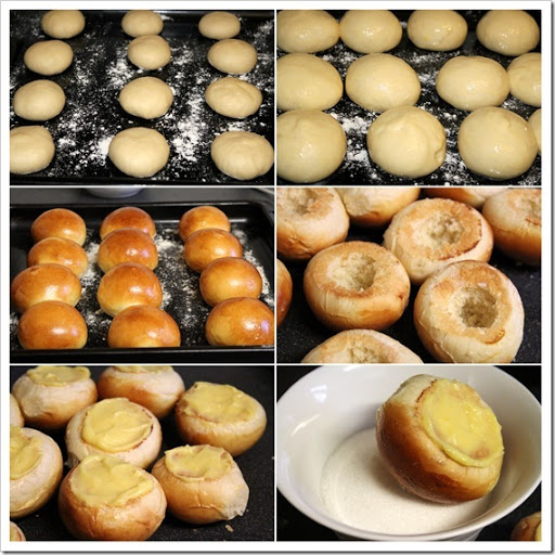 Pèches briochées à la crème pâtissière