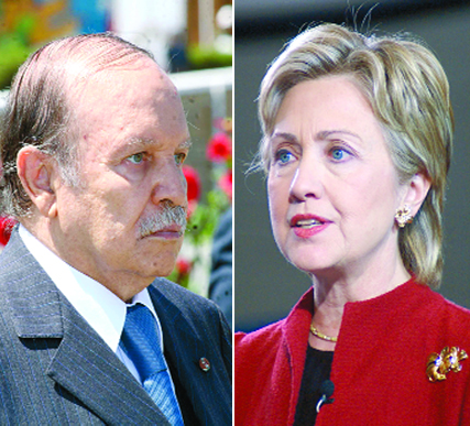 Le président Bouteflika offre un dîner en l&rsquo;honneur de Mme Hillary Clinton