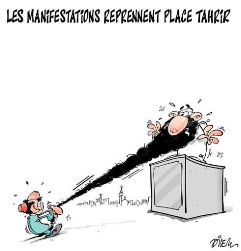 Les manifestation reprennent place Tahrir