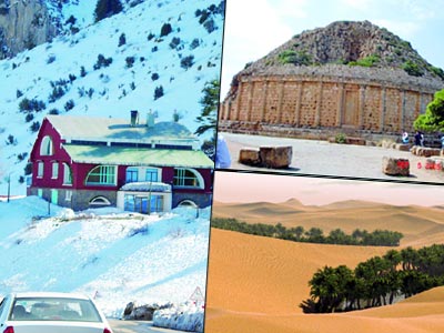 Tikjda, Béchar, Tipasa ,Quand la montagne, la mer et les dunes se disent des poèmes