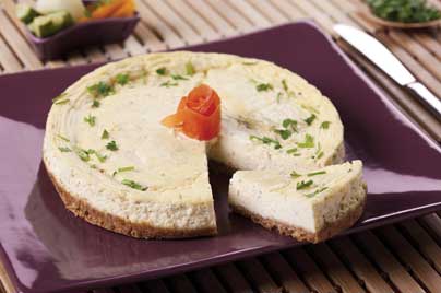 Cheesecake salé aux fines herbes et au fromage La vache qui rit chef