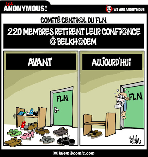 Comité central du FLN,220 membres retirent leur confiance à Belkhadem