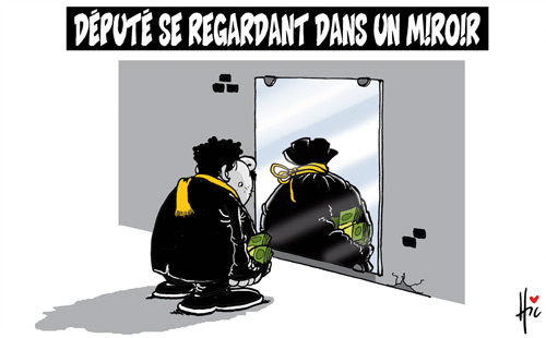 Député se regardant dans un miroir