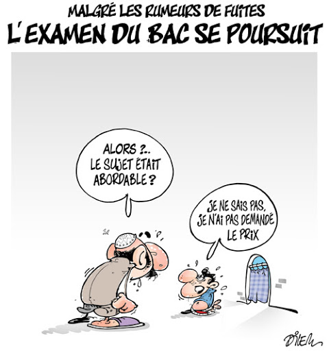 Malgré les Rumeurs de fuites,L&rsquo;Examen du bac se poursuit