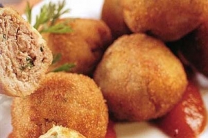 Boulettes de poulet à la purée d’aubergine