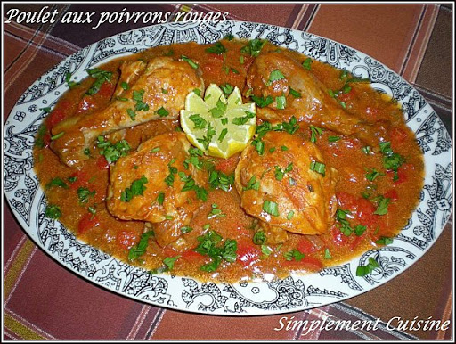 Poulet aux poivrons rouges