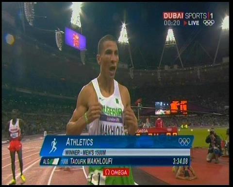 Taoufik Makhloufi champion olympique du 1500M