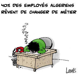 40 %  des employés Algériens rêvent de changer de métier