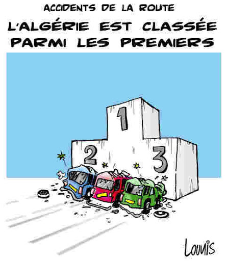 Accidents de la route,l&rsquo;Algérie est classée parmi les premiers
