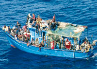 IMMIGRATION CLANDESTINE, Interception de 58 immigrants au niveau des côtes italiennes