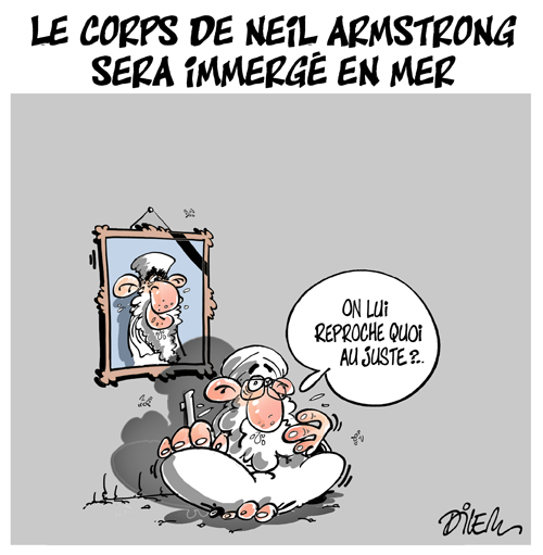 le corps de Neil armstrong sera immergé en mer