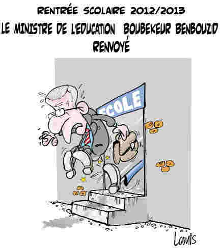 Rentré scolaire 2012/2013,le ministre de l&rsquo;education Boubekeur Benbouzid renvoyé