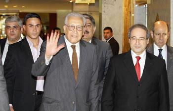 Brahimi arrive à Damas avec la ferme intention d&rsquo;obtenir un cessez-le-feu