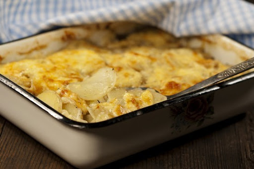 Gratin de pommes de terre aux champignons