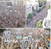 Europe / Crise économique,Espagnols et Portugais en colère