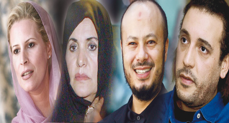 Où se trouve la famille de Mouammar Kadhafi?