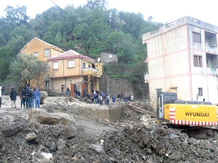 Coulée de boue à Illiltène ,220 millions de dinars octroyés à la commune
