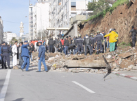 El Biar : affaissement ce matin d’un mur, 2 femmes blessées