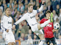 Ligue des champions/ Real Madrid 1 – Manchester United 1 ,Le Real mal embarqué