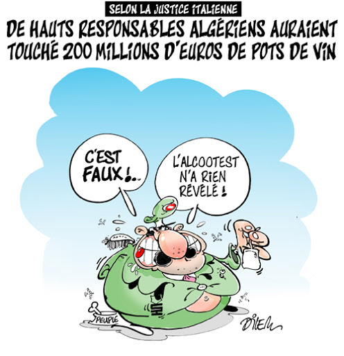 Selon la justice Italienne,de hauts responsables algériens auraient touché 200millions d&rsquo;euros de pots de vin