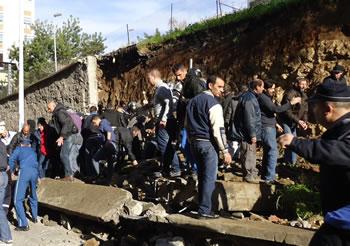 Un mur de soutien de 100m de long s’effondre à El Biar,Trois blessés et une polémique…