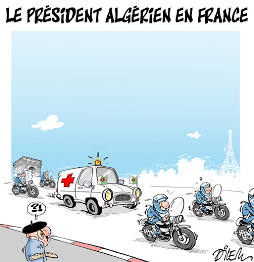 Le président Algérien en France