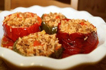 Poivrons Grillés Farcis au Riz