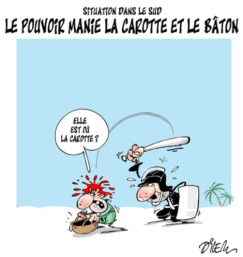Situation dans le sud,le pouvoir manie la carotte et le bâton