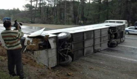 CONSTANTINE, 22 blessés dans le dérapage d&rsquo;un bus