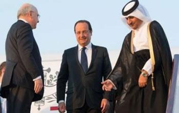 En voyage officiel au Qatar,Hollande appelle à « la réciprocité » dans les relations entre Paris et Doha