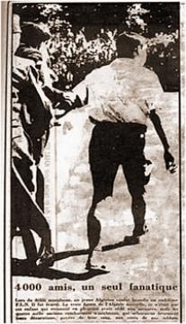 Cela est passé en 1958 sur les champs Elysées,Un drapeau algérien au défilé du 14 Juillet