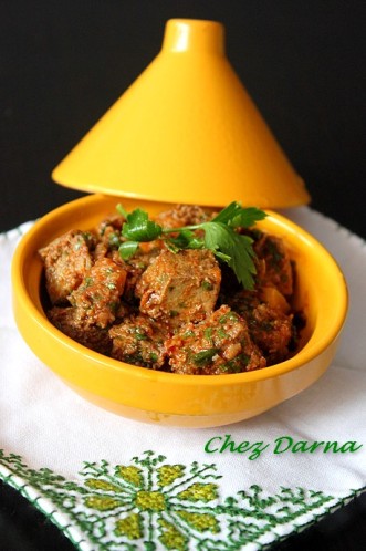 kebda mchermla ou foie en sauce à la marocaine