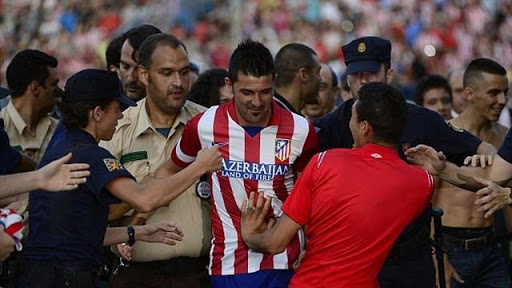 La présentation de David Villa aux supporters l’Atletico Madrid