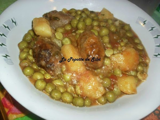 Tajine djelbana de Malika (Tajine de petits pois )