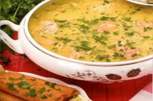 Chorba bayda au poulet