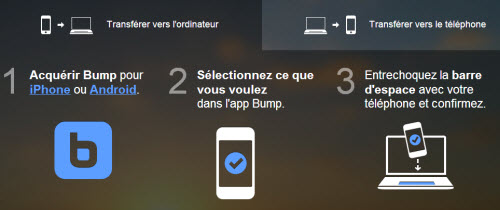 Google achète Bump, pour le partage de données