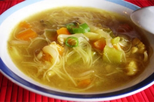 Soupe chinoise au poulet