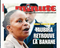 France : un hebdomadaire d&rsquo;extrême droite traite une ministre de singe