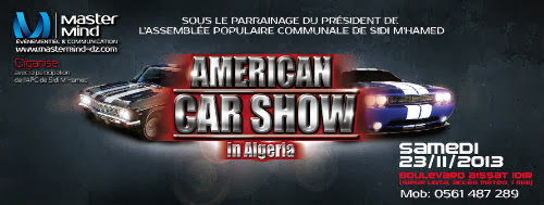 Le samedi 23 novembre, de 11h à 18h,  American Car Show in Algeria