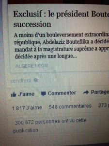 Election présidentielle : Bouteflika bat à plate couture Benflis sur Facebook