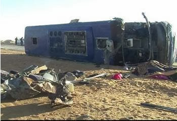 Terrible accident de la route à Ouargla, 12 morts et 25 blessés