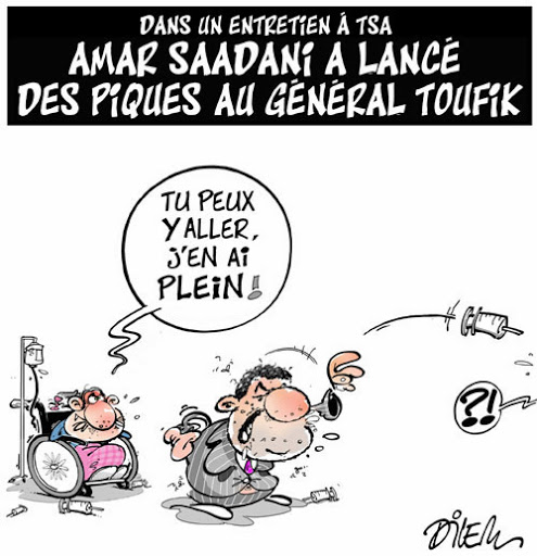 Dans un entretien à TSA, Amar saadani a lancé des piques au général Toufik